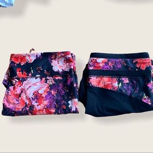 2 pairs of Fabletics Floral Leggings